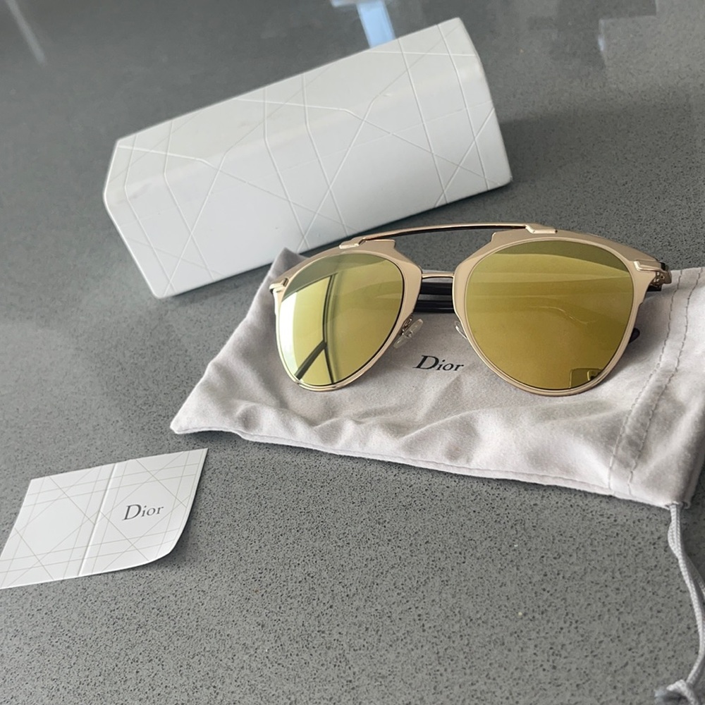 Dior sunglasses gold